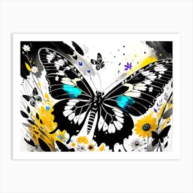 Black Butterfly Art Print