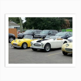 Classic Cars In A Parking Lot Art Print