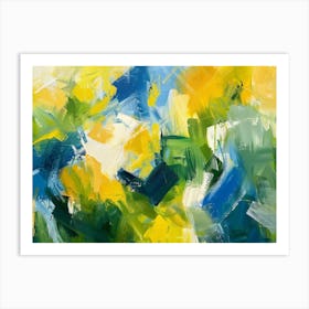 Abstract Of Yellow And Blue Art Print