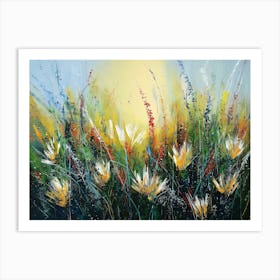 Modern Art Plants Flowers Freehand Oil Painting Art Print