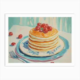 Pancakes With Cherries Art Print