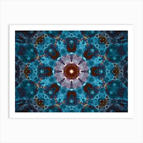 Watercolor Abstraction Gentle Blue Flower Art Print