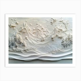 Beautiful Mountain 3d 3 Art Print