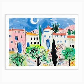 Terni Italy Cute Watercolour Illustration 3 Art Print