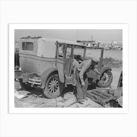 Untitled Photo, Possibly Related To Migrants Car And Tent, Edinburg, Texas By Russell Lee Art Print