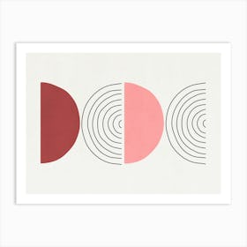 Abstract Art - Red, Pink, And Black 02 Art Print