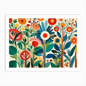 Spring Flowers In The Garden Art Print