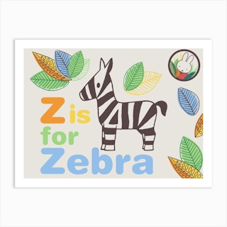 Z Is For Zebra Art Print