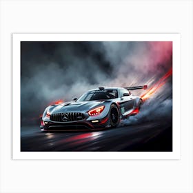 Mercedes Amg Gt Racing Car Art Print