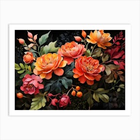 Default A Stunning Watercolor Painting Of Vibrant Flowers And 0 (2) (1) Art Print