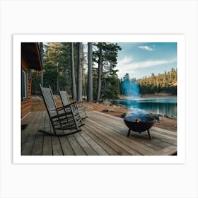 Cabin On The Lake 1 Art Print