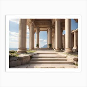 Limestone Columns Art Print