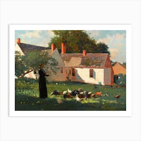 Farmyard Scene (ca. 1872–1874), Winslow Homer Art Print