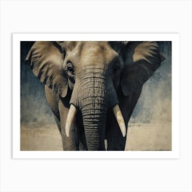 Elephant With Tusks Art Print