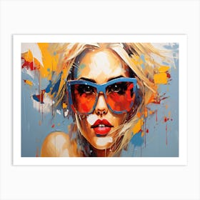 Woman In Sunglasses 15 Art Print