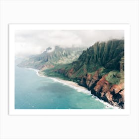 View Over Na Pali Coast On Kauai Art Print