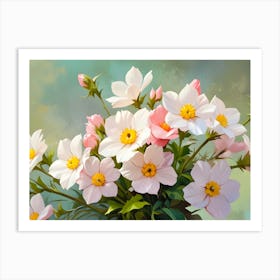 Spring Flowers Oil Painting 07 Art Print