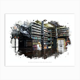 Real Gabinete Português De Leitura, Rio De Janeiro, Brazil Art Print