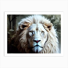 Lion In The Forest 56 Art Print