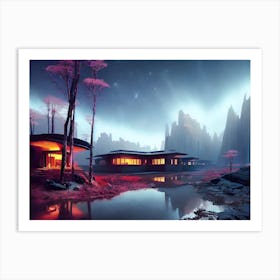 House In The Mountains Art Print