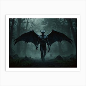 Demon In The Woods 2 Art Print