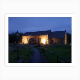 Church At Night Art Print