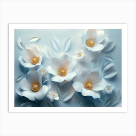 3d Artwork Flower 7 Art Print