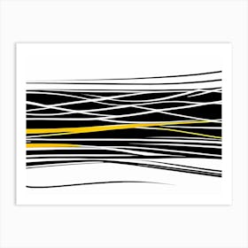 Interwoven Currents: Abstract Lines Art Print