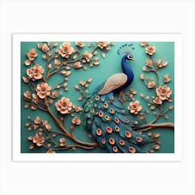 Peacock Painting 6 Art Print