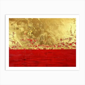 Gold And Red 1 Art Print