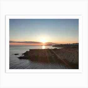 Sunset Over The Sea Art Print