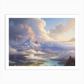 Of A Mountain Landscape Art Print