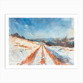 Winter Road 2 Art Print