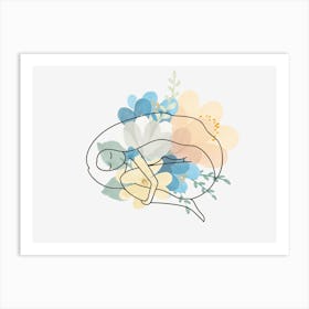 Watercolor Flowers 1 Art Print