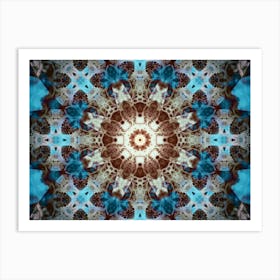 Sky Blue Indigo Mosaic 2 Art Print