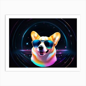 Corgi In Sunglasses 3 Art Print