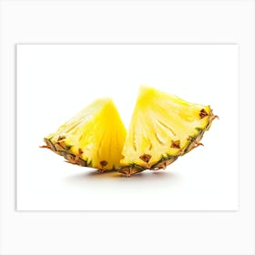 Pineapple Slice Isolated On White Art Print