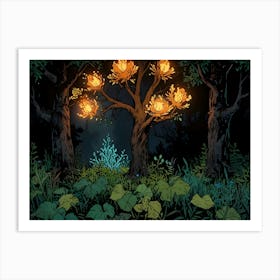 Forest Of Fire Art Print