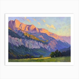 Western Sunset Landscapes Rocky Mountains 4 Art Print