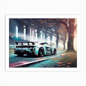 Car In The City Art Print