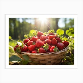 Basket Of Strawberries 6 Art Print