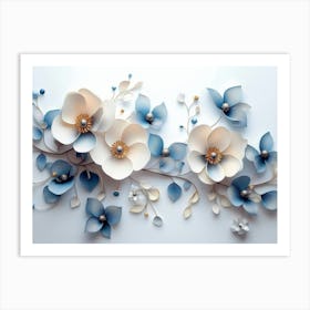 Paper Flowers 75 Art Print