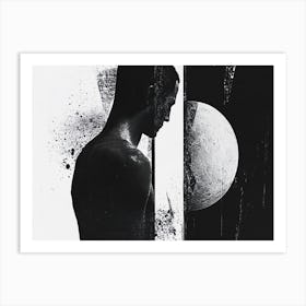 Man and the Moon Art Print