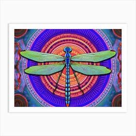 Dragonfly Eastern Pondhawk Colourful 4 Art Print