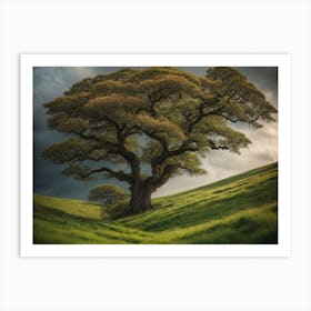 Tree In A Field Art Print