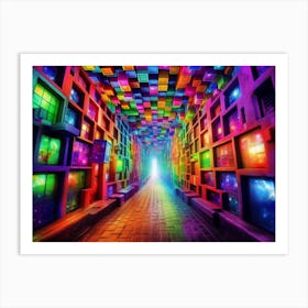 Psychedelic Hallway Art Print