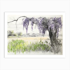 Wisteria Tree Art Print