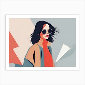 Woman In Sunglasses 1 Art Print