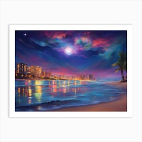 Moon Light By Thee Bay Art Print