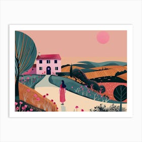 Toscana Italy illustration Art Print